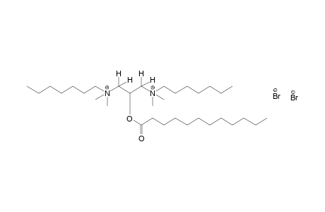 (2-hydroxytrimethylene)bis[dimethylheptylammonium]dibromide, laurate