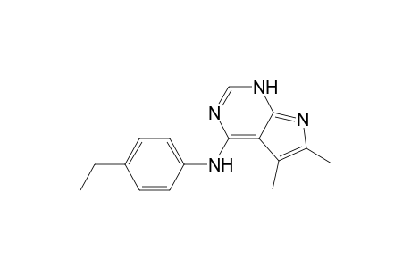 N-PHENYL-4'-ETHYL-5,6-DIMETHYL-7H-PYRROLO-[2,3-D]-PYRIMIDINE-4-AMINE