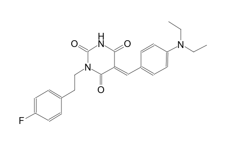 (5E)-5-[4-(diethylamino)benzylidene]-1-[2-(4-fluorophenyl)ethyl]-2,4,6(1H,3H,5H)-pyrimidinetrione