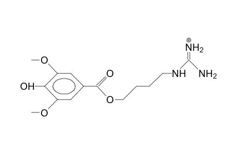 3,5-Dimethoxy-4-hydroxy-benzoic acid, 4-guanidino-butyl ester cation