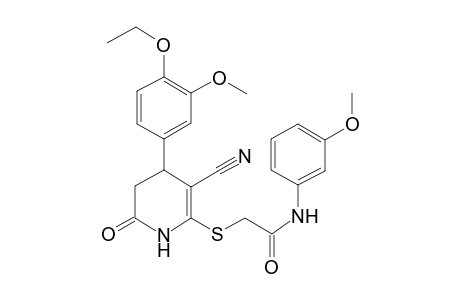 2-[[5-cyano-4-(4-ethoxy-3-methoxy-phenyl)-2-keto-3,4-dihydro-1H-pyridin-6-yl]thio]-N-(3-methoxyphenyl)acetamide