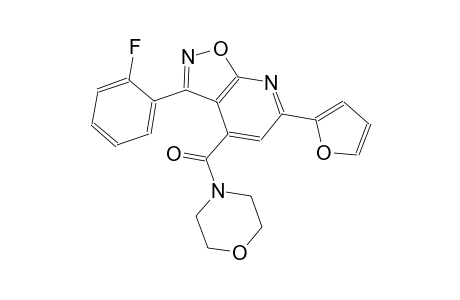 isoxazolo[5,4-b]pyridine, 3-(2-fluorophenyl)-6-(2-furanyl)-4-(4-morpholinylcarbonyl)-