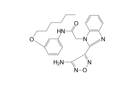 2-[2-(4-amino-1,2,5-oxadiazol-3-yl)-1H-benzimidazol-1-yl]-N-[3-(hexyloxy)phenyl]acetamide