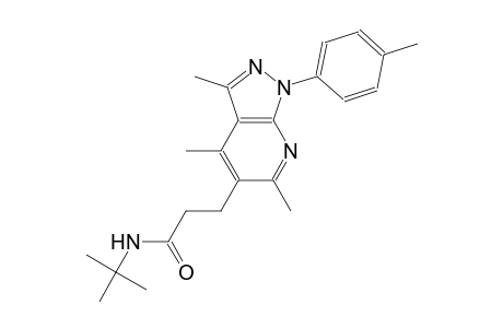 1H-pyrazolo[3,4-b]pyridine-5-propanamide, N-(1,1-dimethylethyl)-3,4,6-trimethyl-1-(4-methylphenyl)-