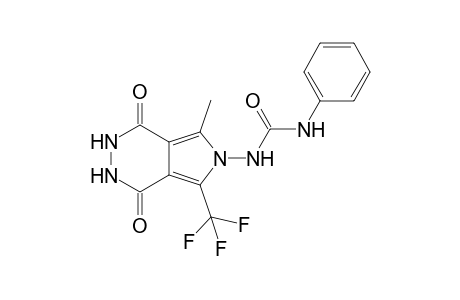 N-(5-Methyl-1,4-dioxo-2-benzoyl-7-(trifluorpmethyl)-1,2,3,4-tetrahydro-6H-pyrrolo[3,4-d]pyridazin-6-yl)-N'-phenylurea