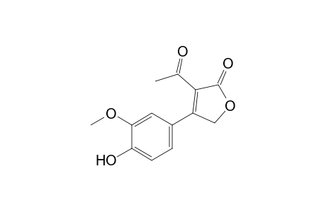 3-acetyl-4-(4-hydroxy-3-methoxyphenyl)-2(5H)-furanone