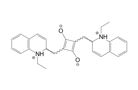 2,4-BIS[(1-ETHYL-2(1H)-QUINOLYLIDENE)METHYL]-1,3-DIHYDROXY-1,3-CYCLOBUTADIENEDIYLIUM DIHYDROXIDE, INNER SALT