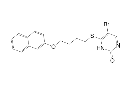 5-Bromo-4-([4-(2-naphthyloxy)butyl]sulfanyl)-2(1H)-pyrimidinone