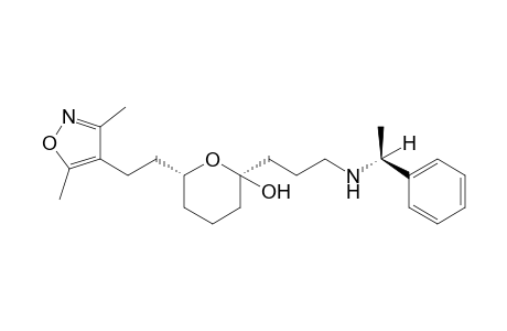 (2S,6R)-6-[2-(3,5-dimethyl-4-isoxazolyl)ethyl]-2-{2-[S-(α-methylbenzyl)amino]ethyl}tetrahydro-2H-pyran-2-ol