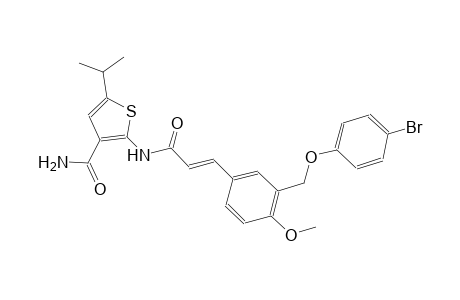 2-[((2E)-3-{3-[(4-bromophenoxy)methyl]-4-methoxyphenyl}-2-propenoyl)amino]-5-isopropyl-3-thiophenecarboxamide