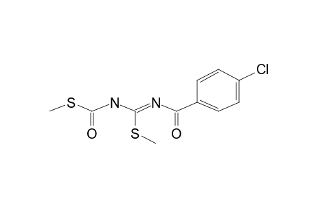 Carbamothioic acid, [[(4-chlorobenzoyl)amino](methylthio)methylene]-, S-methyl ester