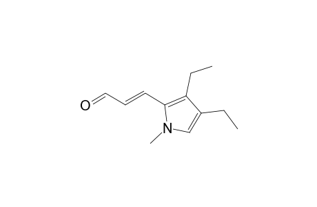 3-(3',4'-Diethyl-1'-methylpyrrol-2'-yl)acrolein