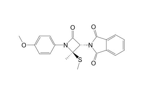 Trans-1-(4-methoxyphenyl)-3-phthalimido-4-methyl-4-methylthio-azetidin-2-one