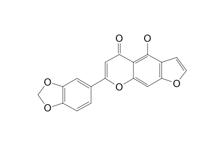 PONGAMONE-D;5-HYDROXY-3',4'-DIOXYMETHYLENEFURANO-[4'',5'':6,7]-FLAVONE