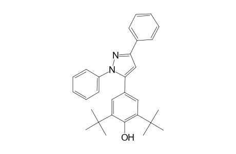 2,6-ditert-butyl-4-(1,3-diphenyl-1H-pyrazol-5-yl)phenol