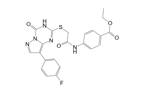 benzoic acid, 4-[[[[8-(4-fluorophenyl)-3,4-dihydro-4-oxopyrazolo[1,5-a][1,3,5]triazin-2-yl]thio]acetyl]amino]-, ethyl ester