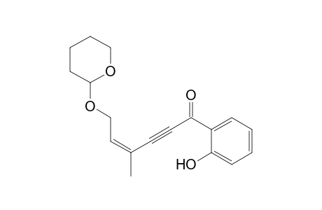 (Z)-1-(2-hydroxyphenyl)-4-methyl-6-(2-oxanyloxy)-1-hex-4-en-2-ynone