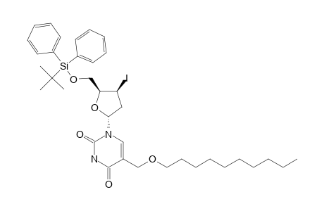 1-(5-O-TERT.-BUTYL-DIPHENYLSILYL-2,3-DIDEOXY-3-IODO-ALPHA-D-THREO-PENTOFURANOSYL)-5-DECYLOXY-METHYLURACIL