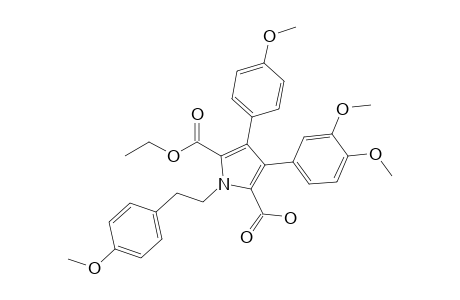 Ethyl 2-carboxy-3-(3,4-dimethoxyphenyl)-4-(4-methoxyphenyl)-1-[2-(4-methoxyphenyl)ethyl]-1H-pyrrole-5-carboxylate