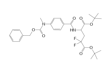 2,2-Difluoro-4-[[[4-[methyl(phenylmethoxycarbonyl)amino]phenyl]-oxomethyl]amino]pentanedioic acid ditert-butyl ester