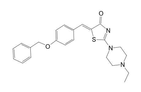 (5Z)-2-(4-ethyl-1-piperazinyl)-5-[(4-phenylmethoxyphenyl)methylidene]-4-thiazolone