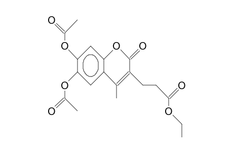 6,7-Diacetoxy-3-ethoxycarbonylethyl-4-methyl-coumarin