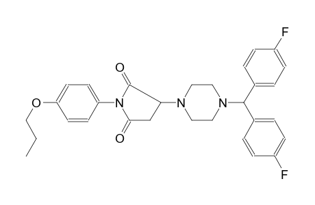 3-{4-[bis(4-fluorophenyl)methyl]-1-piperazinyl}-1-(4-propoxyphenyl)-2,5-pyrrolidinedione