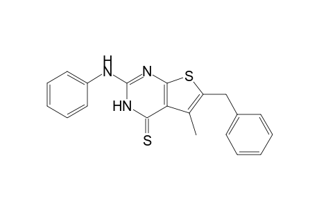 2-Phenylamino-6-benzyl-5-methyl-4-thioxo-3,4-dihydrothieno[2,3-d]pyrimidine