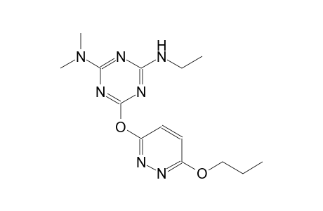 N~2~-ethyl-N~4~,N~4~-dimethyl-6-[(6-propoxy-3-pyridazinyl)oxy]-1,3,5-triazine-2,4-diamine