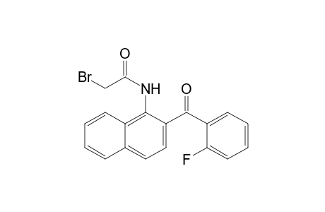 2-Bromanyl-N-[2-(2-fluorophenyl)carbonylnaphthalen-1-yl]ethanamide