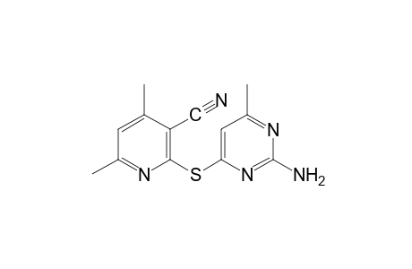 2-[(2-amino-6-methyl-4-pyrimidinyl)thio]-4,6-dimethylnicotinonitrile