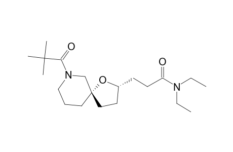 N,N-Diethyl-3-((2S,5S)-7-pivaloyl-1-oxa-7-azaspiro[4.5]decan-2-yl)propanamide