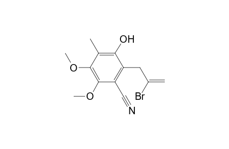 6-(2-bromoallyl)-2,3-dimethoxy-5-hydroxy-4-methylbenzonitrile