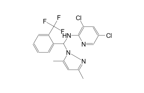3,5-dichloro-N-{(3,5-dimethyl-1H-pyrazol-1-yl)[2-(trifluoromethyl)phenyl]methyl}-2-pyridinamine