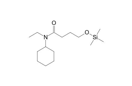 N-Cyclohexyl-N-ethyl-5-hydroxybutyramide tms