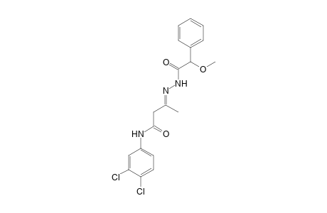 N-(3,4-Dichlorophenyl)-3-[2-(2-methoxy-2-phenylacetyl)hydrazono]butyramide