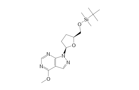 1-[2,3-DIDEOXY-5-O-[(1,1-DIMETHYLETHYL)-DIMETHYLSILYL]-BETA-D-GLYCERO-PENTOFURANOSYL]-4-METHOXY-1H-PYRAZOLO-[3,4-D]-PYRIMIDINE