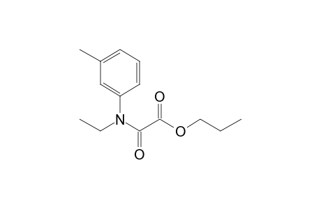 Oxalic acid, monoamide, N-ethyl-N-(3-methylphenyl)-, propyl ester