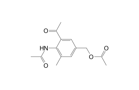 Acetamide, N-[2-acetyl-4-[(acetyloxy)methyl]-6-methylphenyl]-