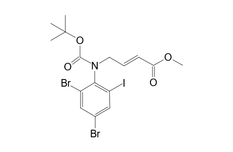 4-[t-Butyloxycarbonyl-(4,6-dibromo-2-iodo-6-phenyl)-amino]-but-2-enoic acid methyl ester