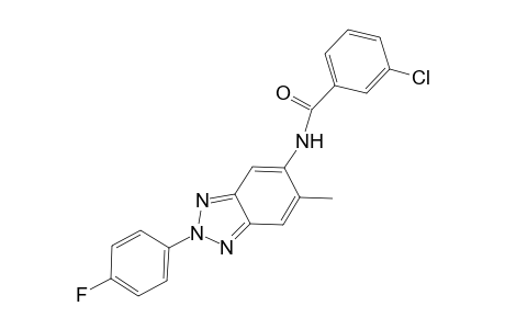 3-Chloro-N-[2-(4-fluorophenyl)-6-methyl-2H-1,2,3-benzotriazol-5-yl]benzamide