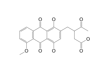 2-(2'-Carboxymethyl-3'-oxobutyl)-1,4-dihydroxy-5-methoxyanthraquinone