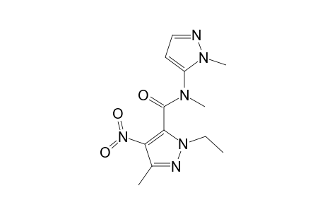 1-ETHYL-N,3-DIMETHYL-4-NITRO-N-(1-METHYL-1H-PYRAZOL-5-YL)-1H-PYRAZOL-5-CARBOXAMIDE;MAJOR-ISOMER