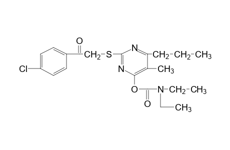 4'-chloro-2-[(4-hydroxy-5-methyl-6-propyl-2-pyrimidinyl)thio]acetophenone, diethyl carbamate (ester)