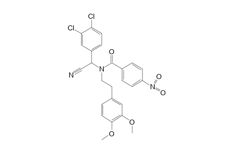 N-(alpha-cyano-3,4-dichlorobenzyl)-N-(3,4-dimethoxyphenethyl)-p-nitrobenzamide