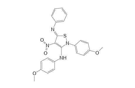 2-(4'-Methoxyphenyl)-3-[(4'-methoxyphenyl)amino]-4-nitro-N-phenylisothiazol-5(2H)-imine