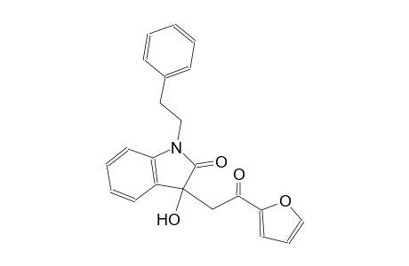 3-[2-(2-furyl)-2-oxoethyl]-3-hydroxy-1-(2-phenylethyl)-1,3-dihydro-2H-indol-2-one