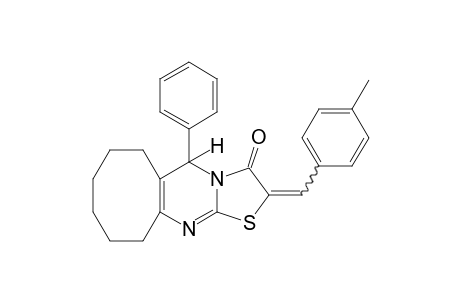 2-(p-methylbenzylidene)-2,5,6,7,8,9,10,11-octahydro-5-phenyl-3H-cycloocta[d]thiazolo[3,2-a]pyrimidin-3-one