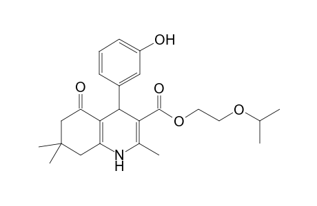 2-Isopropoxyethyl 4-(3-hydroxyphenyl)-2,7,7-trimethyl-5-oxo-1,4,6,8-tetrahydroquinoline-3-carboxylate