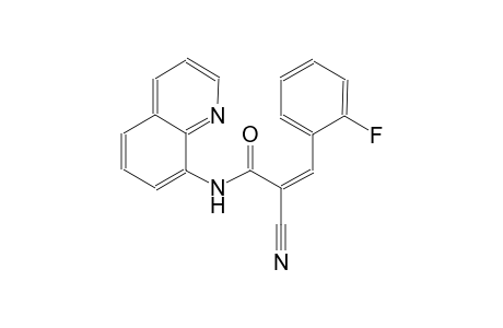 (2Z)-2-cyano-3-(2-fluorophenyl)-N-(8-quinolinyl)-2-propenamide